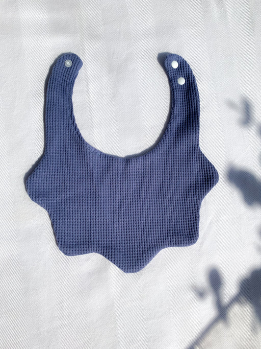 Blue waffle bib (no embroidery)