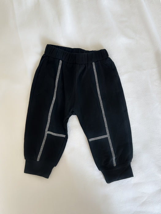 Black Cotton Lined Pants