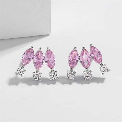 Marquise Pink Crystal Earrings