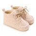 beige color baby boots made of soft suede leather