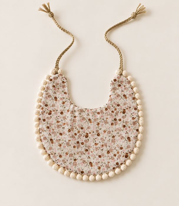 Gray Beige double sided bib