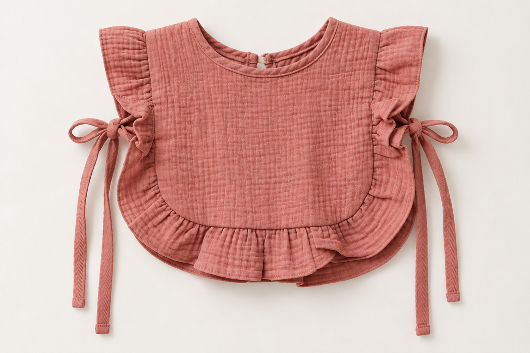 Pink Ruffle Bib