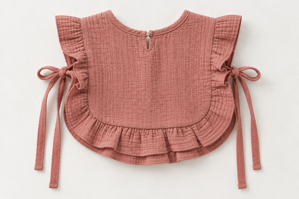 Pink Ruffle Bib