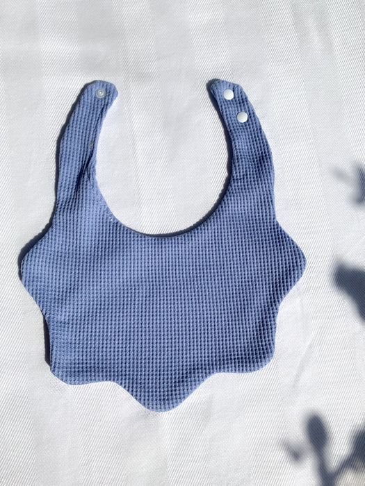 Embroidered waffle bib