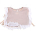 Beige- Ruffle Waffle Bib