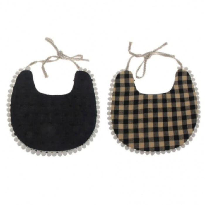 Black Tassel Linen+Cotton Bibs