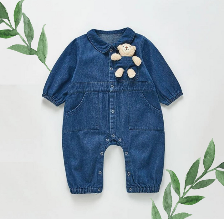 Jeans Jumpsuit with Teddy